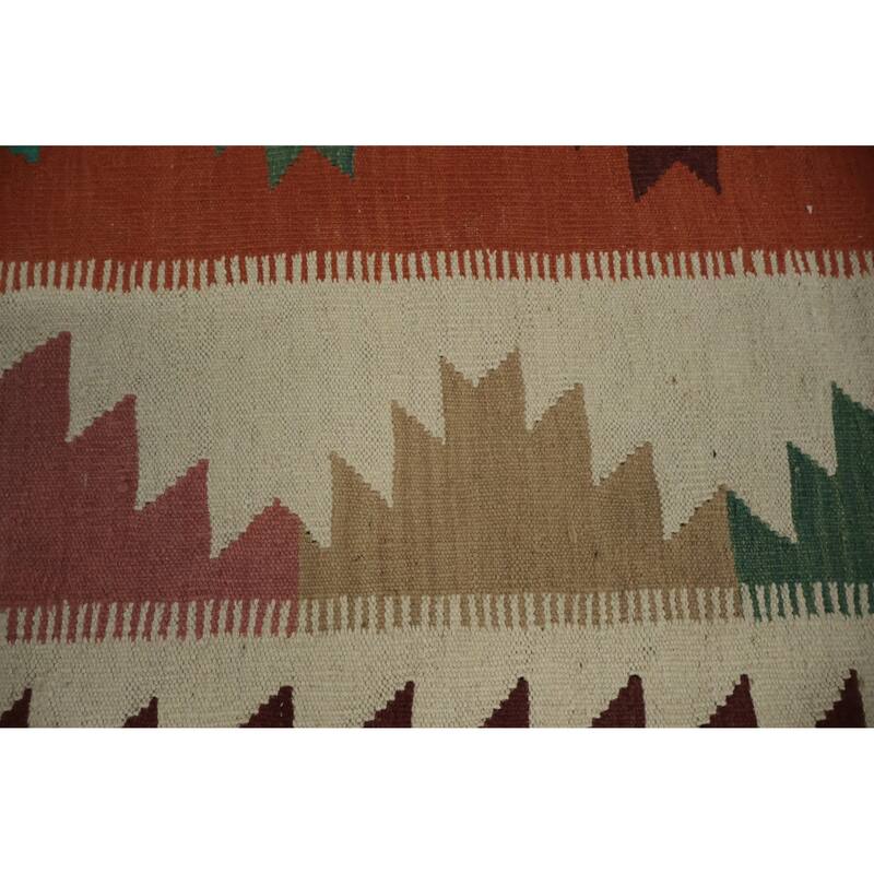 Hand Woven Oriental 100% Wool Carpet Southwestern Tribal Multi-Colored Kilim Area Rug - 10' 0'' X 8' 8''