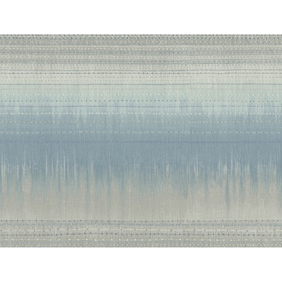 Eaubonne Blue Unpasted Paper Unpasted Bohemian Desert Textile Wallpaper Covers about 60.75 sq. ft.