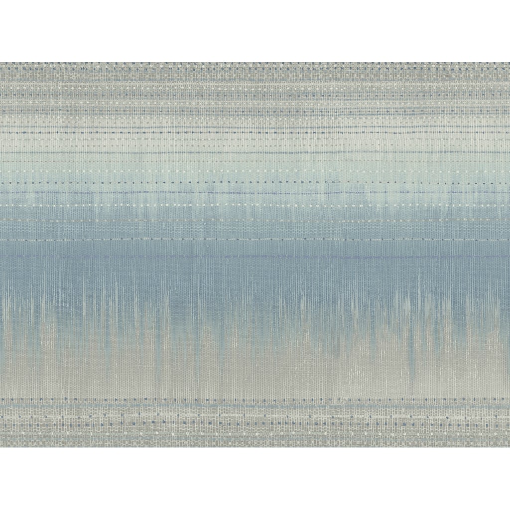 Eaubonne Blue Unpasted Paper Unpasted Bohemian Desert Textile Wallpaper Covers about 60.75 sq. ft.