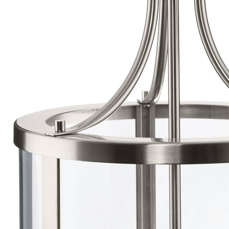 Gilliam Collection Three-Light Brushed Nickel New Traditional Hall & Foyer - 10 in x 10 in x 20.75 in