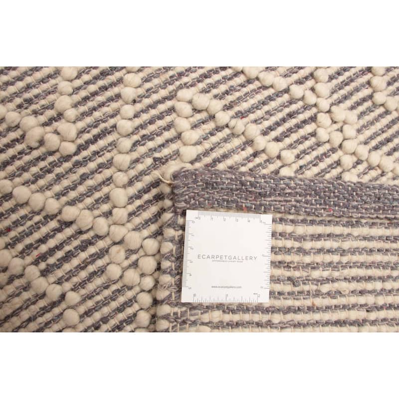 ECARPETGALLERY Braid weave Sienna Cream Wool Rug - 5'2 x 7'9