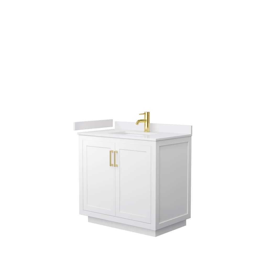 Miranda Single Vanity Set, Cultured Marble Top, No Mirror