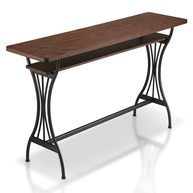 DH BASIC Industrial 60-inch Metal 1-Shelf Counter Height Table by Denhour