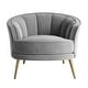 preview thumbnail 33 of 39, Modern Velvet Accent Barrel Chair Upholstered Armchair Vanity Chair