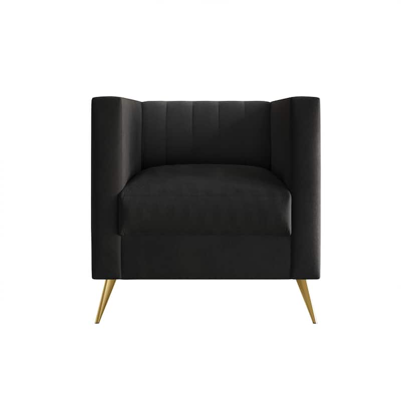 Clayfell Weiss Velvet Square Arm Chair/ Loveseat/ Sofa