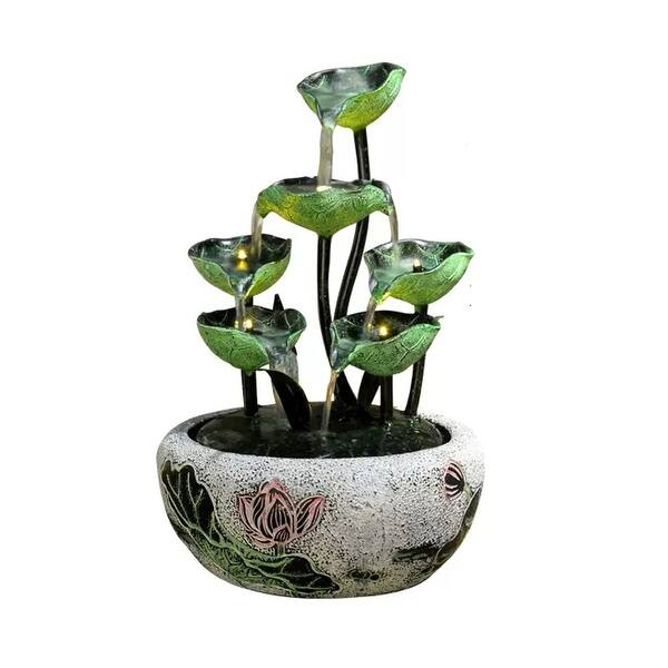 Desktop Fountain Tabletop Fountain Indoor Lotus Leaf Relaxation