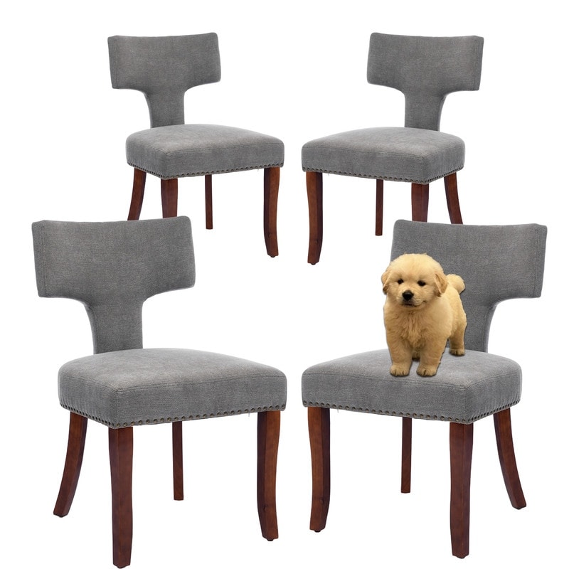Linen Upholstered Dining Chairs (Set of 6)