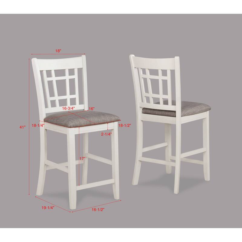 Ursulina Chalk Gray Modern Oval Extendable Counter Height Set