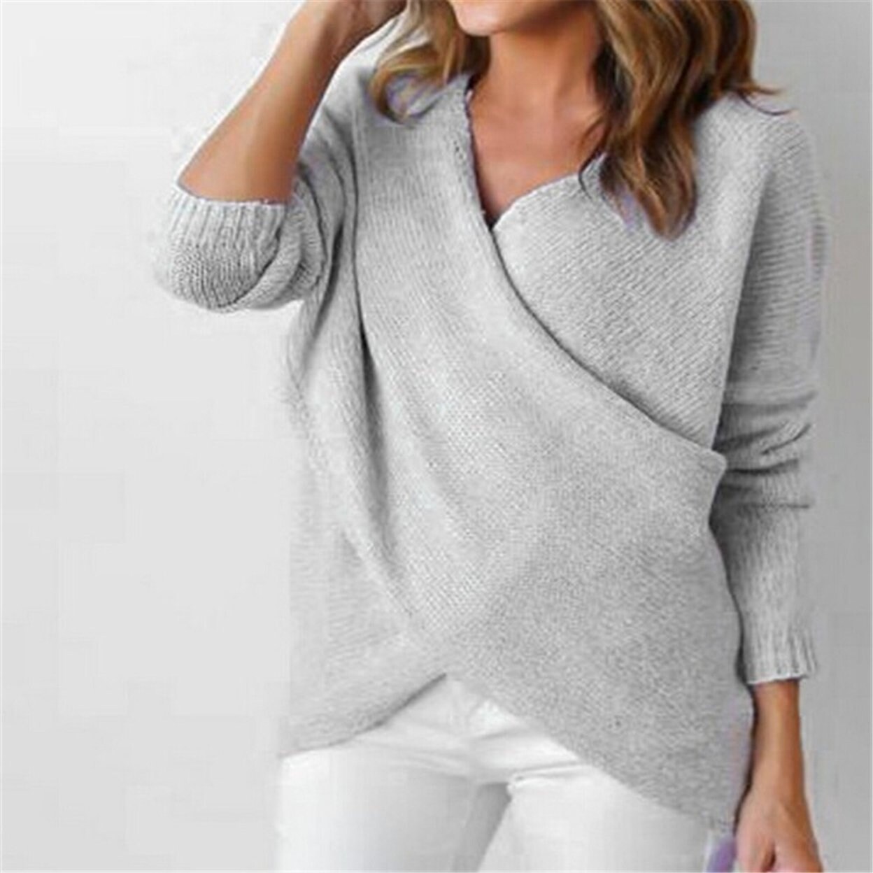 criss cross wrap sweater