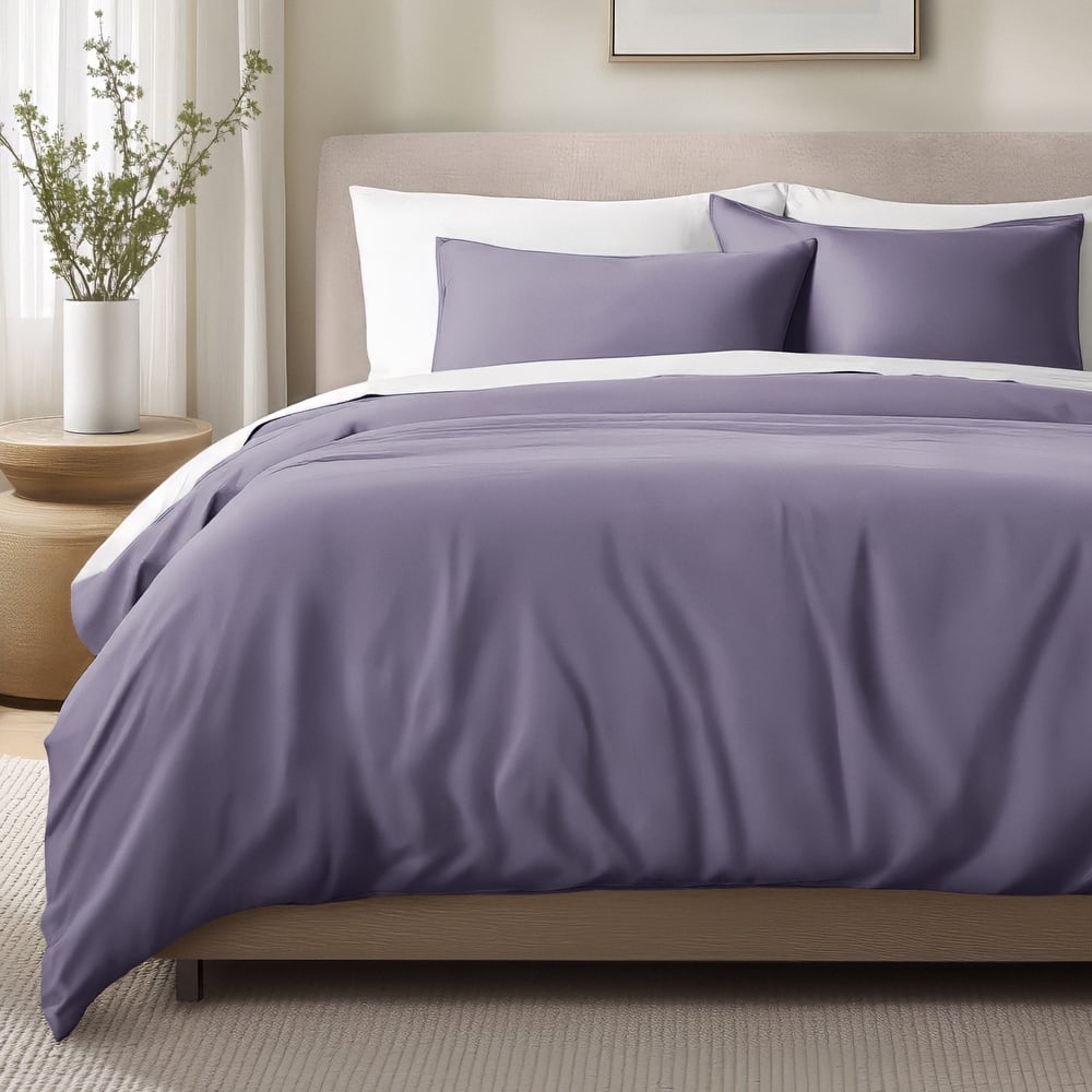 Bare Home Organic Cotton Duvet Cover Set - Smooth Sateen Weave