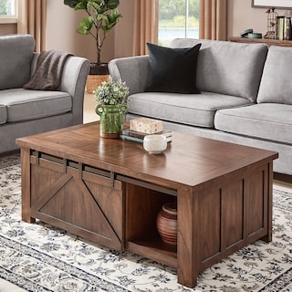 Sheldon Barn Door Coffee Table or Table Set by iNSPIRE Q Classic