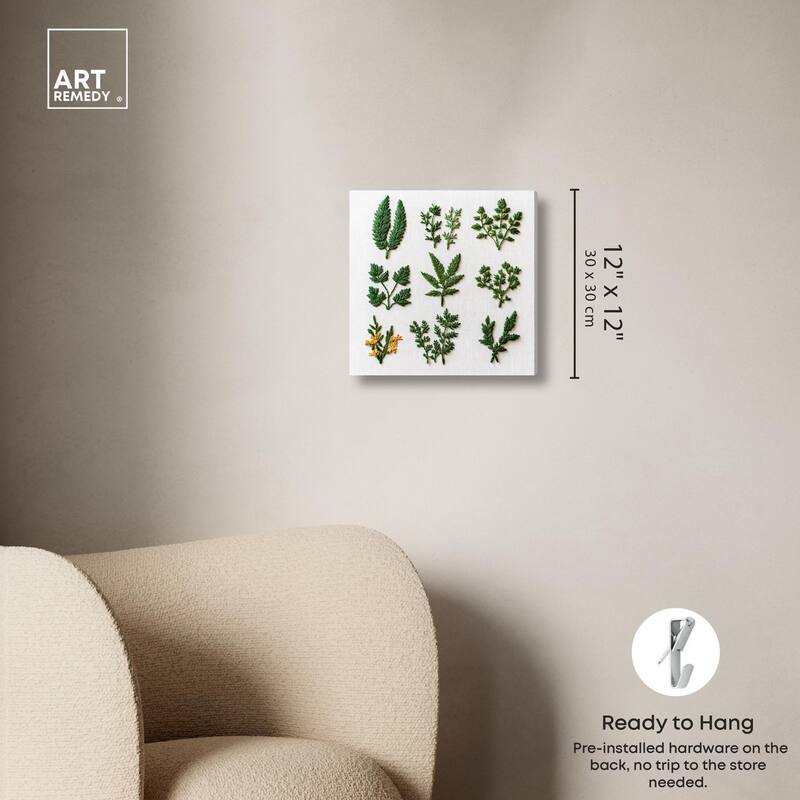 Stitched Sprout I Canvas by Art Remedy, Gallery Wrapped