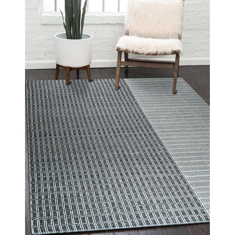 Home Decor EORC Natural Gold Contemporary Geometric Flat Weave Area Rug Stylish and Versatile Rug for Enhancing the Comfort