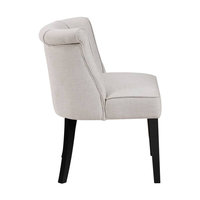 Camden 25" Textured Accent Chair - Espresso Finish Solid Wood Legs