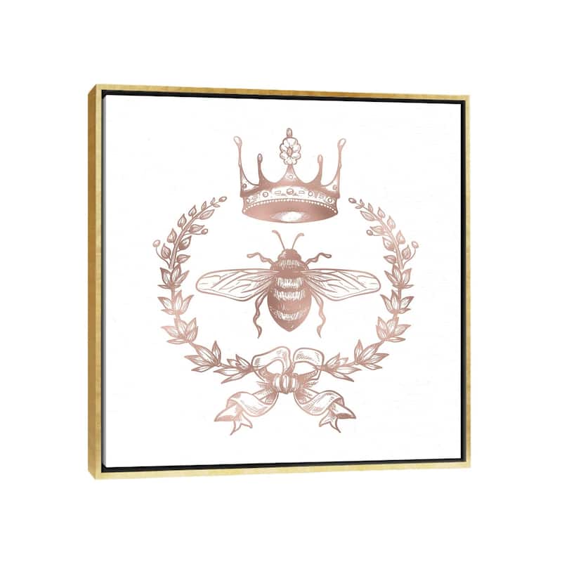 iCanvas "Queen Bee" by Nature Magick Framed Canvas Print - Gold - 18x18