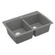 preview thumbnail 18 of 45, Karran Drop-In Quartz 50/50 Double Bowl Kitchen Sink