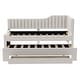 preview thumbnail 12 of 46, Daybed Captain Bed Upholstered Bed with Trundle and 3 Drawers, Elegance Stripe Design L-Shaped Upholstered Daybed Platform Bed
