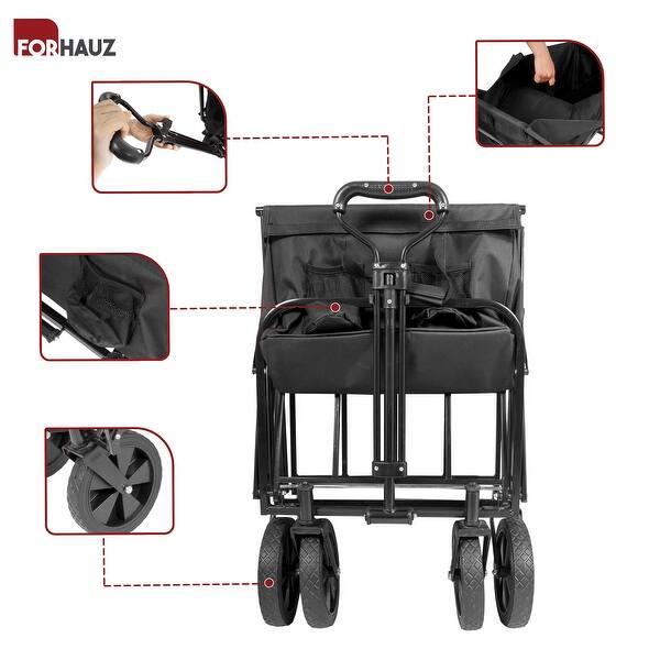 dimension image slide 0 of 2, ForHauz Folding Wagon Cart