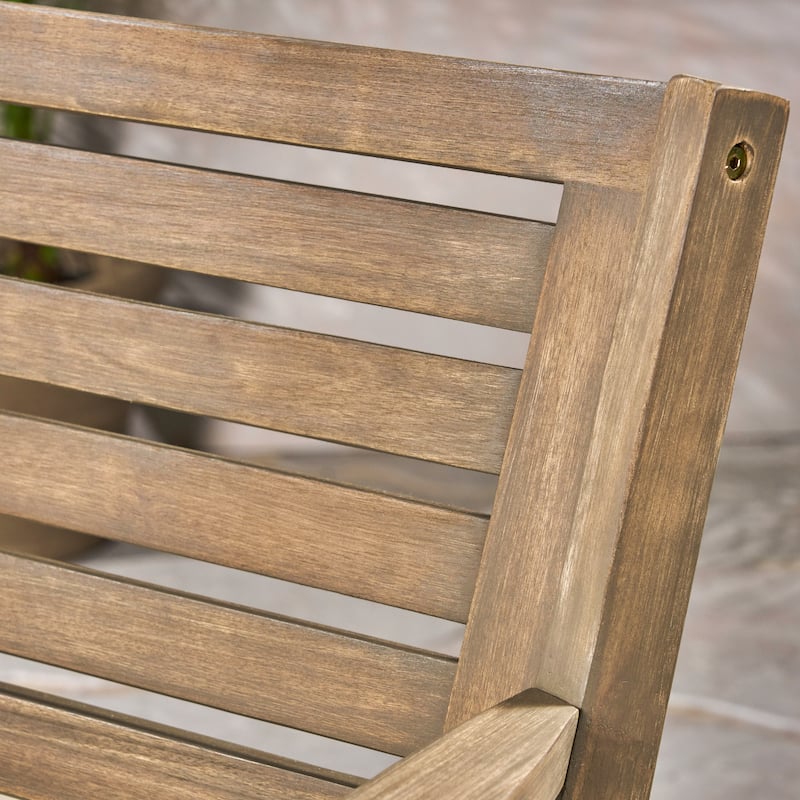 Coronado Outdoor 3-piece Wood Bistro Set by Christopher Knight Home