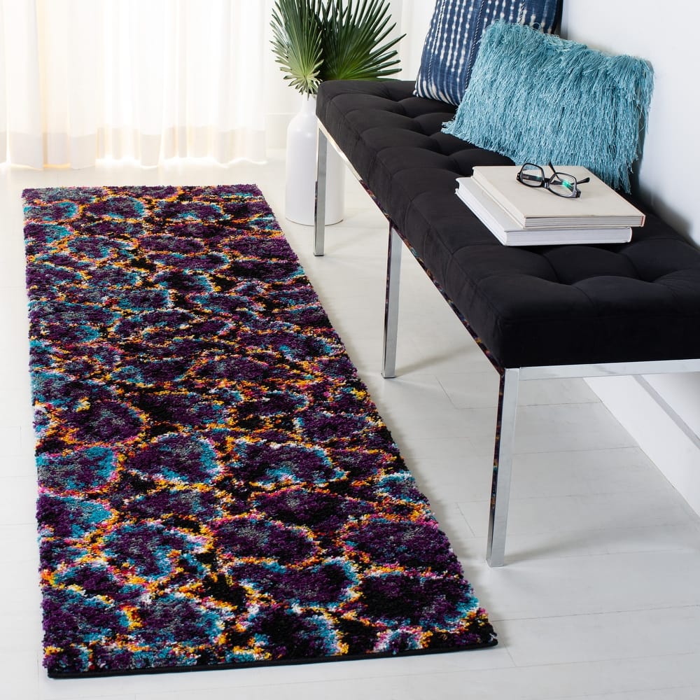 SAFAVIEH Fiesta Shag Leanca Abstract Rug