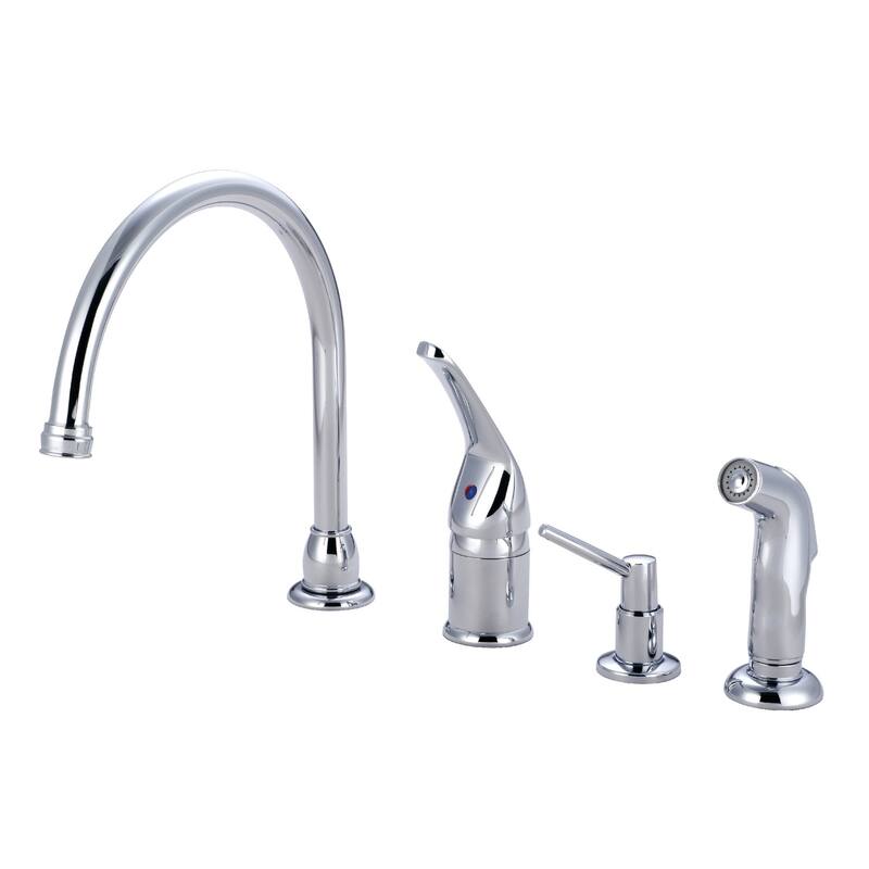 Kingston Brass Chatham Single-Handle Widespread Kitchen Faucet - Polished Chrome
