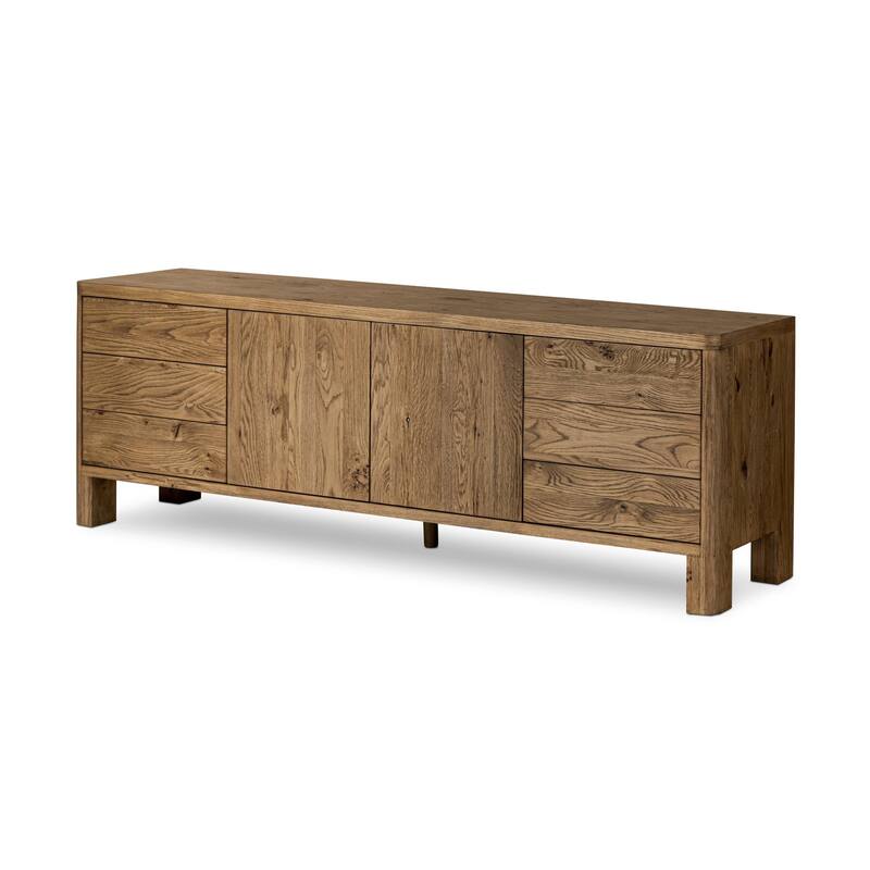Marie Media Console-Smoked Black Oak Veneer