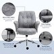 preview thumbnail 3 of 8, Microfiber Home Office Chair, Work Chair with Swivel Wheels and Tilt Function, Padded Vanity Chair with Armrests - N/A