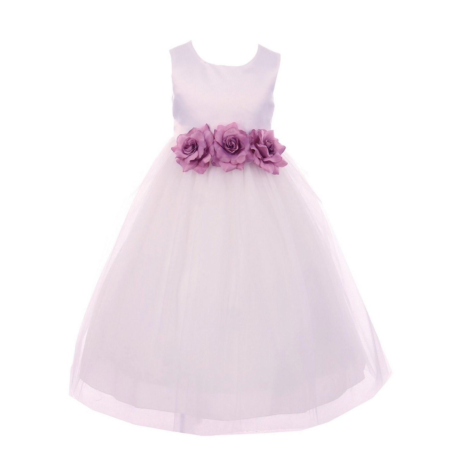 mauve flower girl dress