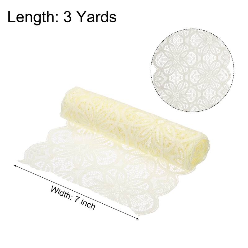 Lace Ribbon 7 Inch Lace Flower Trim for Craft Gift Wrappers Wedding