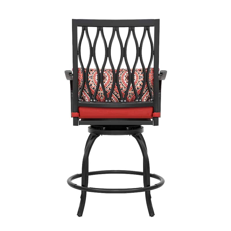 Nuu Garden 2 Pieces Patio Swivel Bar Stool Set