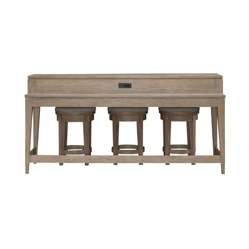 Liberty Furniture Brentwood Oak Bar Console, Optional Swivel Stools
