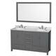 Option Dark Gray / White Carrara Marble Top / Brushed