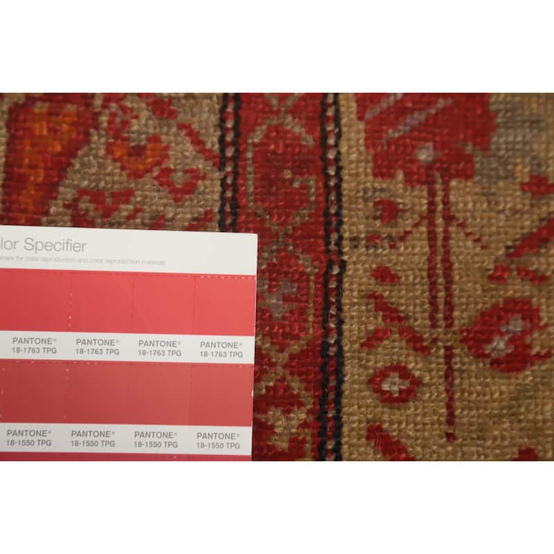 Hand Knotted Oriental 100% Wool Carpet Traditional All-Over Brown Sarouk Area Rug - 6' 3'' X 4' 3''
