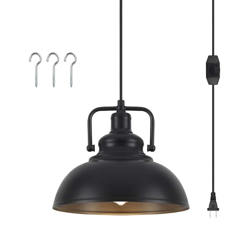 1-Light Kitchen Island Lighting 11.5"W Pendant Light for Entryways