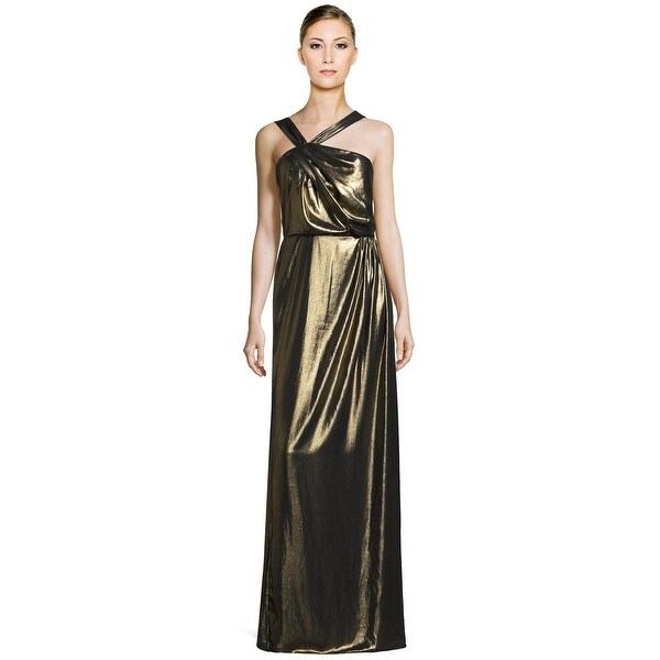 black sleeveless evening gown