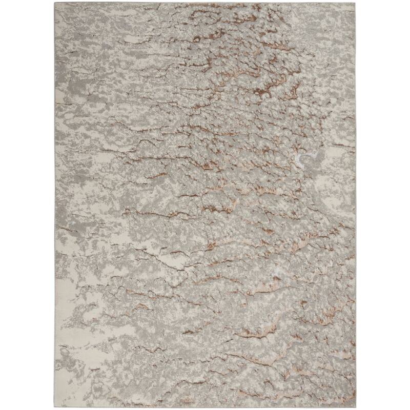Inspire Me Home Decor Metallic Chic Abstract Area Rug