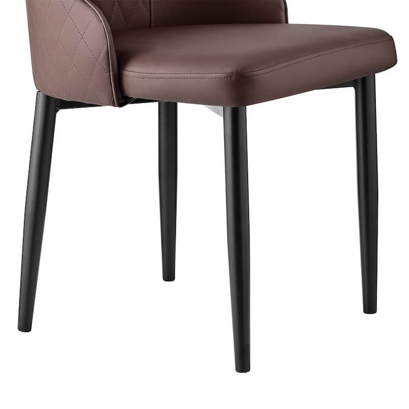 Faux Leather Upholstered Dining Chairs Set of 2 - 35.63"H x 17.72"W x 17.32"D