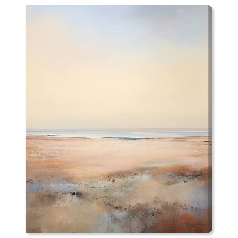 Wynwood Studio Canvas Nature and Landscape Sea is Over there Brown and Tan Rustic Wall Art Canvas Print