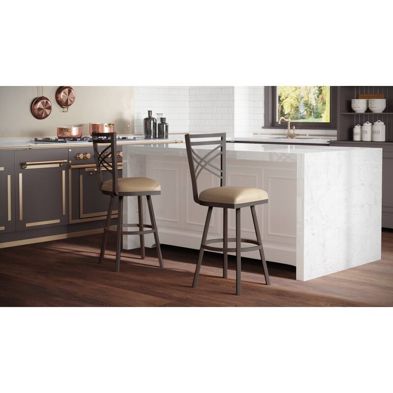 Tempo Furniture Rebecca Swivel 26" Counterstool/30" Barstool by Furnish Theory