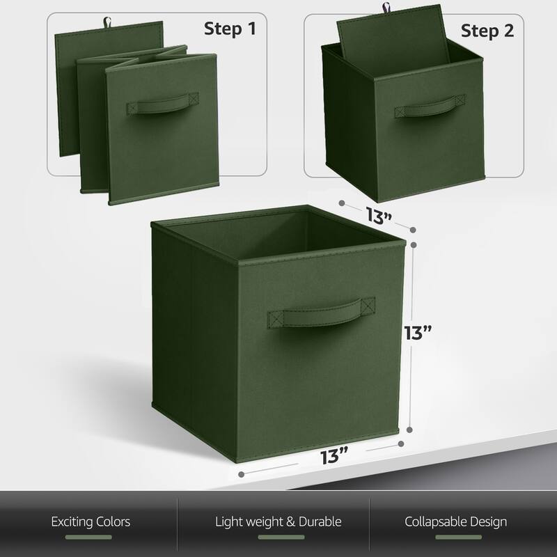 Sorbus 13" Foldable Storage Cube Basket Lightweight Organization Solutions - Single Pack - 13" L x 13" W x 13" H