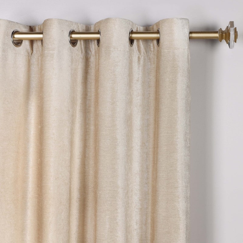 Superior Noor Semi-Blackout Chenille Grommet Curtains, Set of 2 Panels