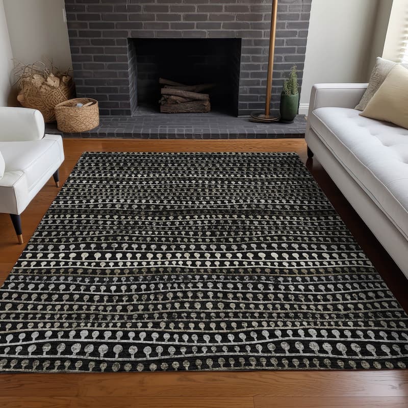 Premium Washable Super Soft Modern Artistry Mayfield Rug - Taupe - 9' x 12' - Rectangle