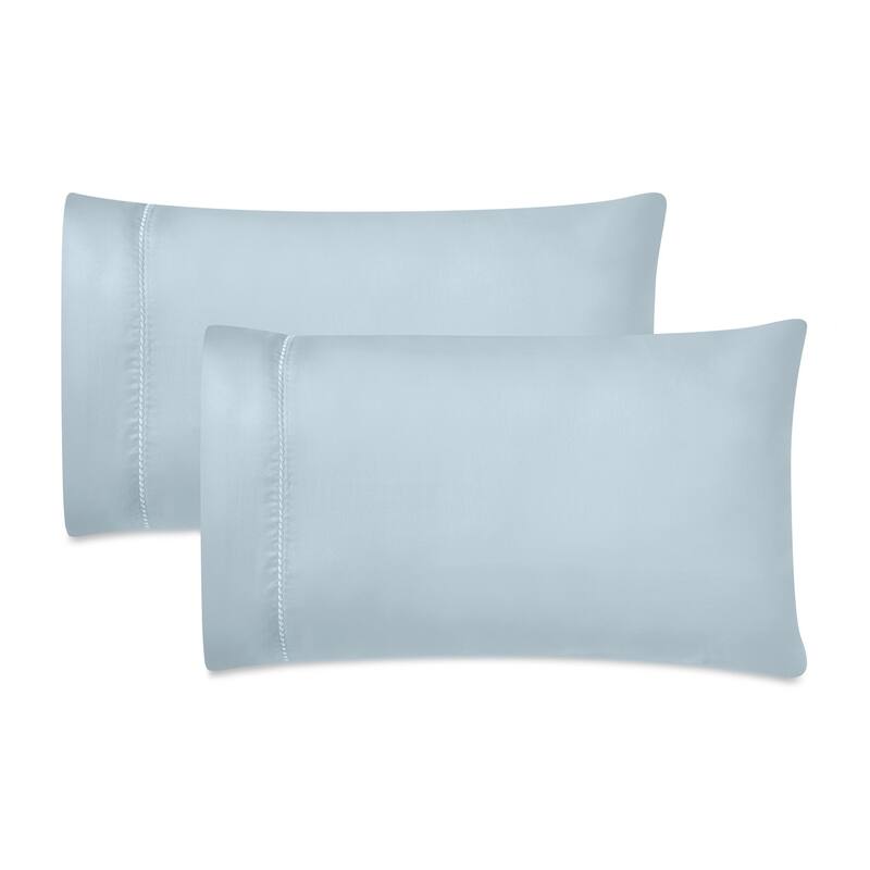 Superior Imperia Cotton Blend Embroidered 600 Thread Count Pillowcases, Set of 2
