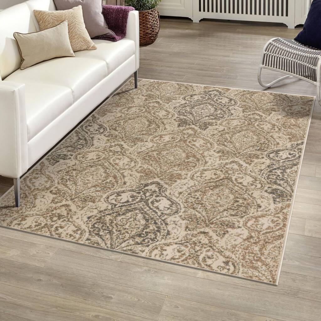 Contemporary Daisy Collection Area Rug