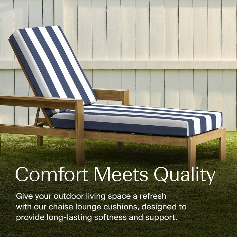 Textured Chaise Lounge Cushion - 22.5" wide x 70" long x 45" deep x 3.5" thick