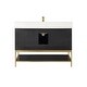 preview thumbnail 86 of 143, Altair Wildy Bathroom Vanity with White Composite Stone Top without Mirror