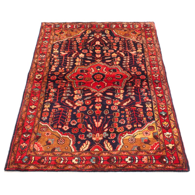 ECARPETGALLERY Hand-knotted Anadol Navy Wool Rug - 4'7 x 7'1