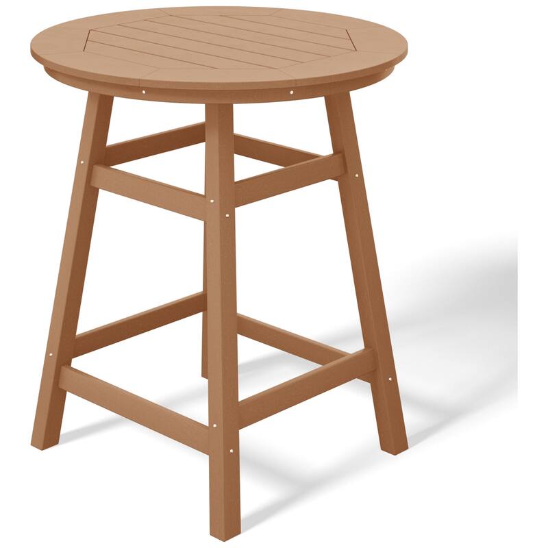 Polytrends Laguna Hdpe All Weather Outdoor Patio 35" Round Counter Table