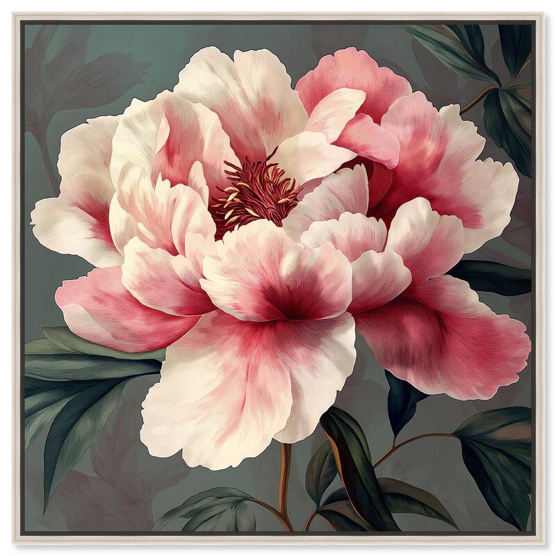 Opal Bloom I Canvas by Art Remedy - 30" x 30" - Silver