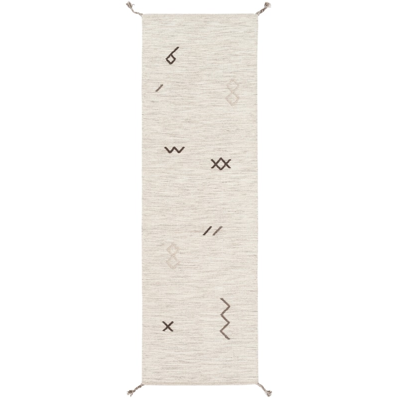 Livabliss Arguello Hand-woven Tribal Wool Abstract Runner Rug - 2'6" x 8' Runner - 2'6" x 8' Runner - Ivory